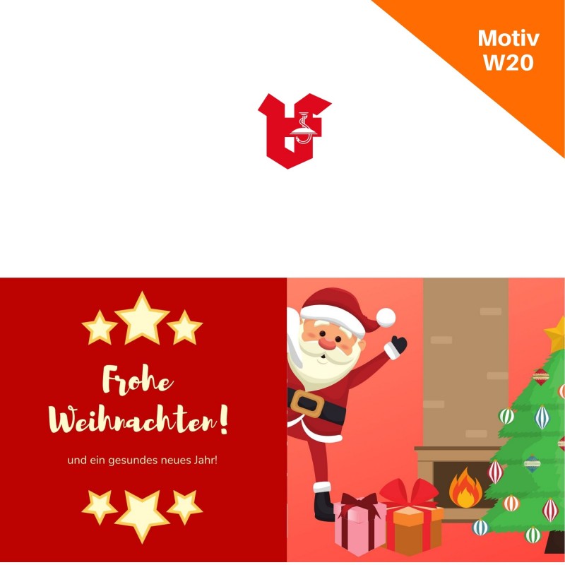 Klappkarte Weihnachtskarte Motiv W20