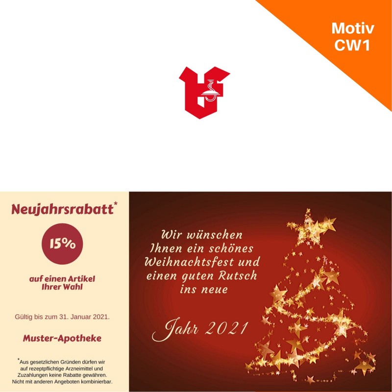 Klappkarte Weihnachten  mit Coupon CW1