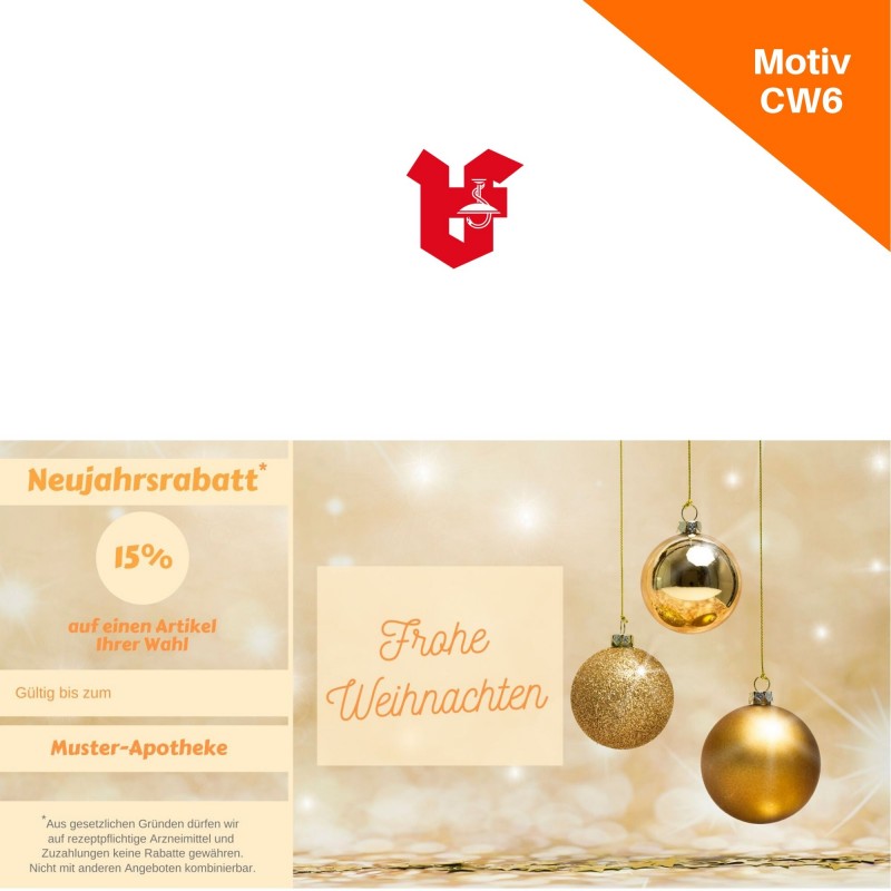 Klappkarte Weihnachten  mit Coupon CW6